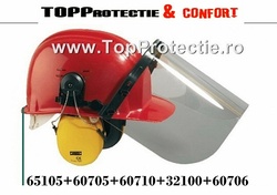 INDISPONIBIL Casca cu viziera de protectie si antifoane Earline Coverguard