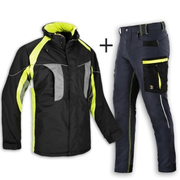Pachet de lucru Promo : Pantaloni elastici si Geaca iarna captusita