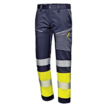 Pantaloni reflectorizantii Bleumarin-galben SIR SAFETY PRO
