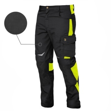 Pantaloni salopeta de lucru negru-galben Helicon - Img 6