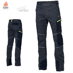 Pantaloni talie elastica cu detalii reflectorizante gri Siggi