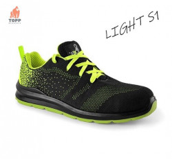 Pantofi comozi cu bombeu usori S1 negru galben fluo CXS - Img 4