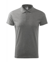 Tricou polo cu guler gri Single Malfini - Img 3
