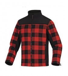 Ultima sansa - Camasa tip jacheta Kodiak model flanel Negru/rosu Delta Plus