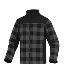 Camasa tip jacheta Kodiak model flanel Negru/rosu - Img 2