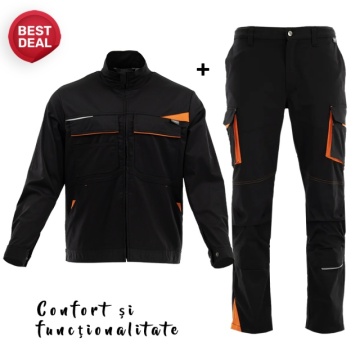 Costum de lucru confort si functionalitate: Pantalon si Jacheta Flex - cel mai bun raport Sara