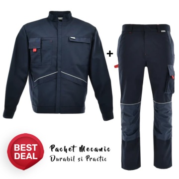Costum de lucru Salopeta mecanic: pantaloni si jacheta Sara