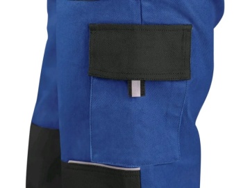 Costum salopeta jacheta + pantalon albastru din bumbac CXS - Img 3