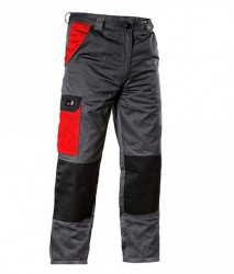 Costum salopeta lucru vara: Pantaloni si jacheta gri cu rosu CXS, cel mai mic pret - Img 5
