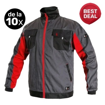 De la 10x Jacheta de lucru CXS Gri-rosu | Top firme