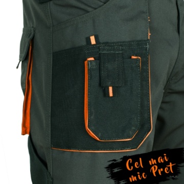 De la 10x Pantaloni de lucru talie negru/portocaliu rezistent Strong - Img 2