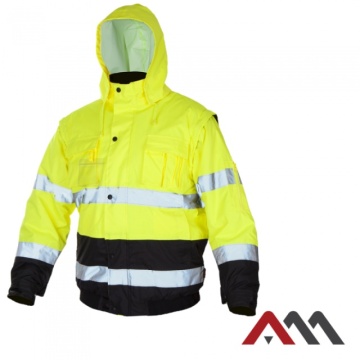 Geaca reflectorizanta de lucru iarna cu materiale de calitate
