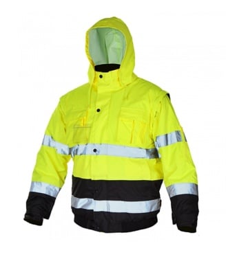 Geaca reflectorizanta de lucru iarna cu materiale de calitate - Img 3