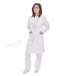 Halat dama pentru industria alimentara, bumbac 100% alb Coverguard