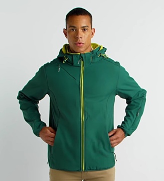 Jacheta casual si lucru Softshell verde elastic 4-Way - Img 5