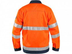 Jacheta de lucru tercot portocaliu cu benzi reflectorizante - Img 2