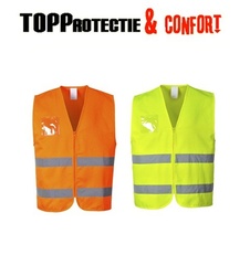 Lichidare - Vesta reflectorizanta usoara cu fermoar , suport dublu pentru acte, galben sau portocaliu fluorescent Portwest