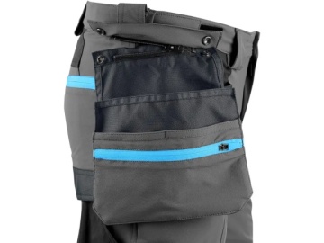 Pantaloni de lucru 4-way stretch cu Cordura CXS Naos gri-negru - Img 5