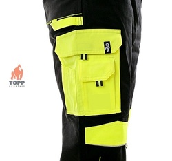 Pantaloni de lucru industriali Contrast negru/galben CXS - Img 3
