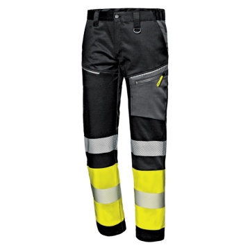 Pantaloni reflectorizantii | calitate superioara Negru-galben WorkX-SIR SAFETY PRO - Img 1