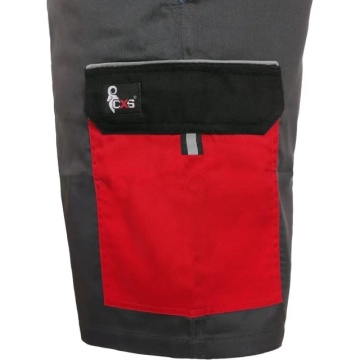 Pantaloni scurti vara usori gri-rosu CXS - Img 2