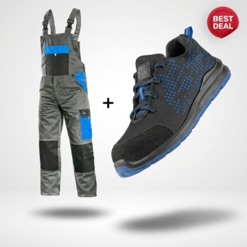 Set Salopeta lucru + pantofi protectie S1 oferta vara Cxs