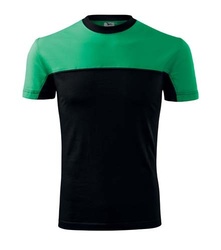 Tricou Bicolor ADL109 Verde-negru bumbac 200 grame Malfini - Img 2