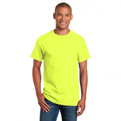 Tricou galben de lucru vizibilitate inalta Gildan - Img 2