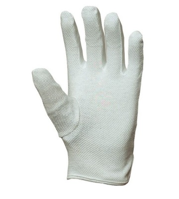 12x Manusi albe din bumbac cu picouri Elegante Horeca - Img 2
