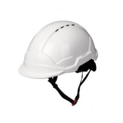 Casca de protectie alba cu ochelari integrati Coverguard