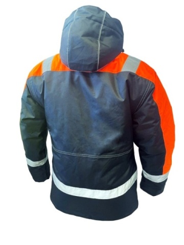 Geaca de iarnă Black-Orange cu insertii reflectorizante - Img 2