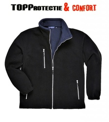 Geaca polar cu design sport gri, negru, bleumarin Portwest - Img 2