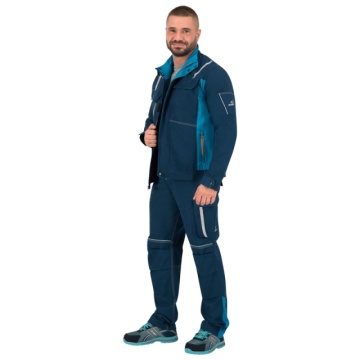 Jacheta de lucru barbati 100% bumbac superior cu insertii reflectorizante - Img 2