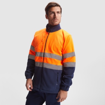 Jacheta de lucru fleece reflectorizant de toamna Orange