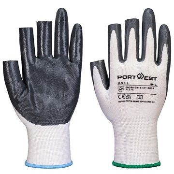 Mănuși de lucru nitril fara degete - set de 12 perechi Portwest