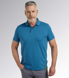 Tricou polo bumbac Organic Utility Diadora blue
