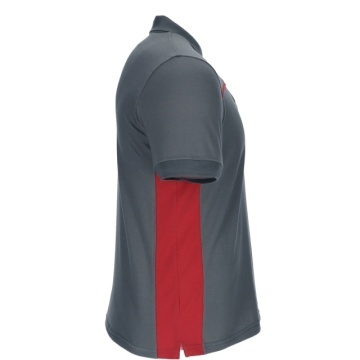 Tricou polo cu element contrast gri-ROSU - Img 4