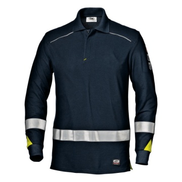 Tricou polo Multinorm cu maneca lunga si benzi reflectorizante, antistatic, ignifug, arc electric Sir Safety - Img 2