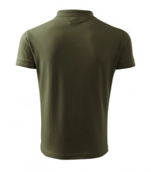 Tricou polo pique cu guler military green Malfini - Img 3