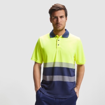 Tricou polo reflectorizant din material tehnic
