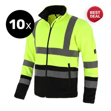 10x Pachet: Jacheta reflectorizanta de lucru fleece