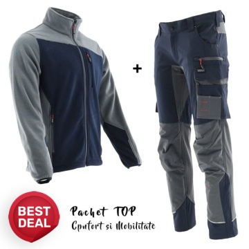 Costum de lucru: Polar gros si Pantaloni elastici | confort si flexibilitate Sara