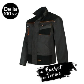 De la 100x Jacheta de lucru rezistenta negru/portocaliu | pachet firme