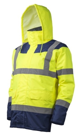 Geaca reflectorizanta iarna galben / bleumarin Coverguard - Img 3