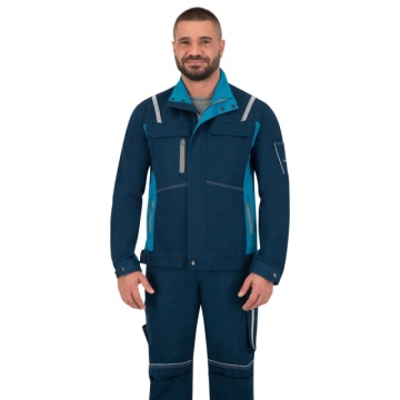Jacheta de lucru barbati 100% bumbac superior cu insertii reflectorizante - Img 3