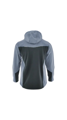 Jacheta de lucru Softshell cu gluga | Gri + Negru Sara - Img 2