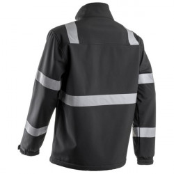 Jacheta softshell negru cu dungi reflectorizante Coverguard - Img 2