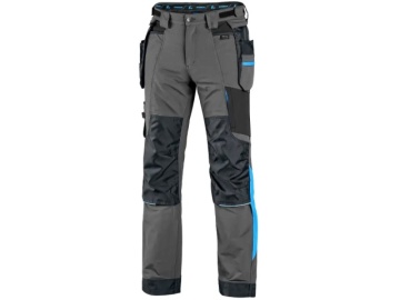 Pantaloni de lucru 4-way stretch cu Cordura CXS Naos gri-negru - Img 6