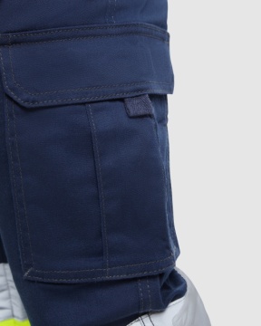 Pantaloni de lucru reflectorizanți elastici multibuzunare - Img 4