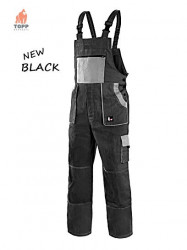 Salopeta de bumbac BiColor negru / gri CXS